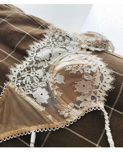 Bridal Floral Bra with Eyelash Lace Design - Image 12