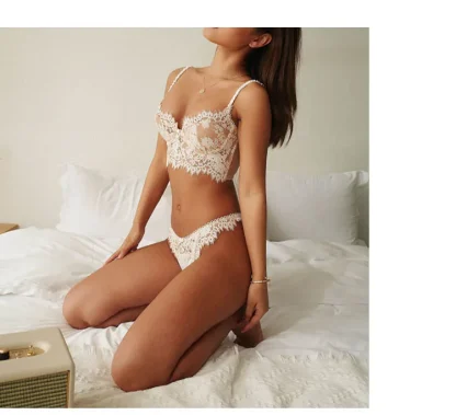 Bridal Floral Bra with Eyelash Lace Design - Image 7