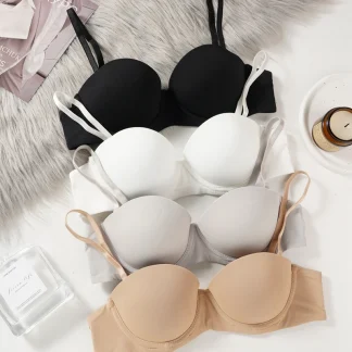 Solid Color Push Up Bra without Wires