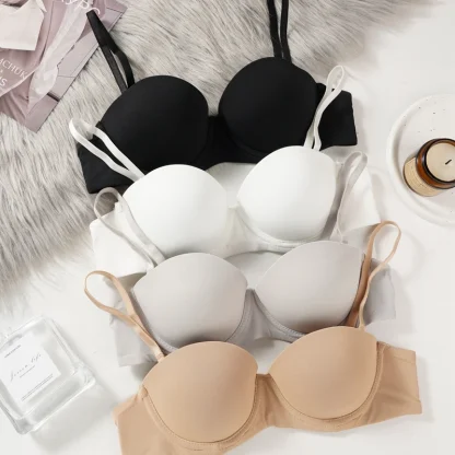 Solid Color Push Up Bra without Wires