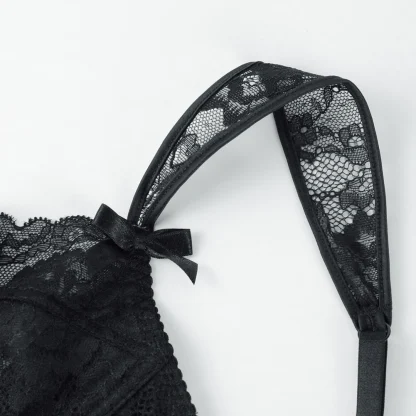 Chic Sheer Lace Bra with Adjustable Strap - Image 5