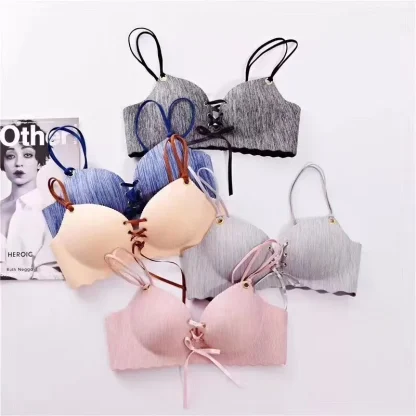 Multi Strap Push Up Bra with Lace-up - Image 7