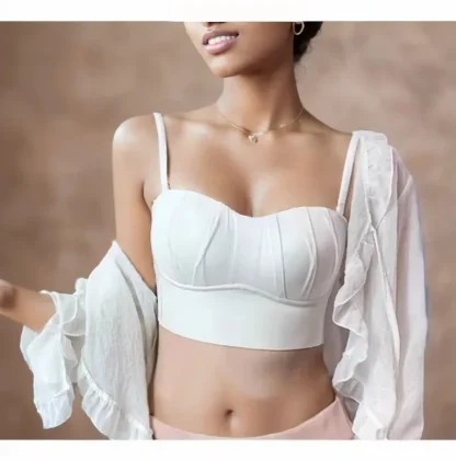 Elegant Strapless Bra with Pleated Design - Image 7