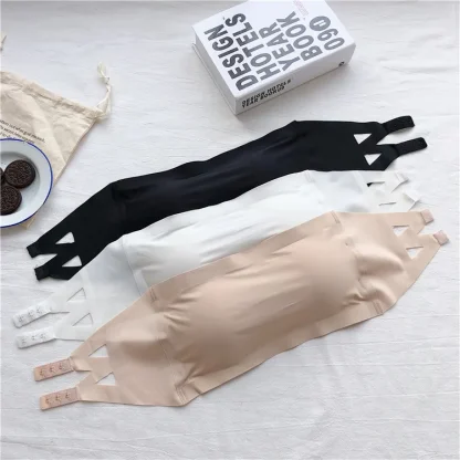 Seamless Bra with Criss-Cross Back Design - Image 6
