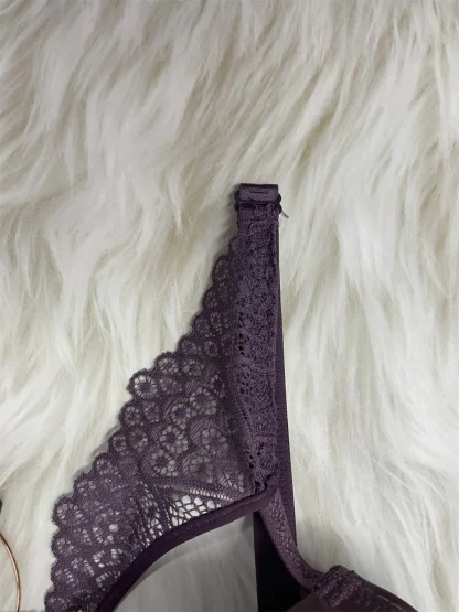 Chic Lace Push Up Bra with Underwire - Image 6