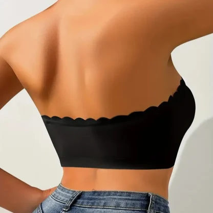 Scallop Edge Push Up Bra with Front Closure - Image 5