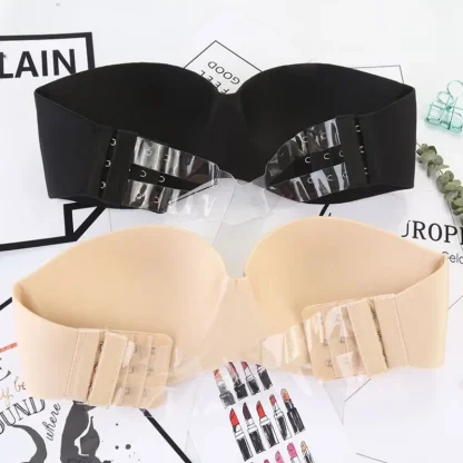 Simple Seamless Bra with Transparent Strap - Image 5