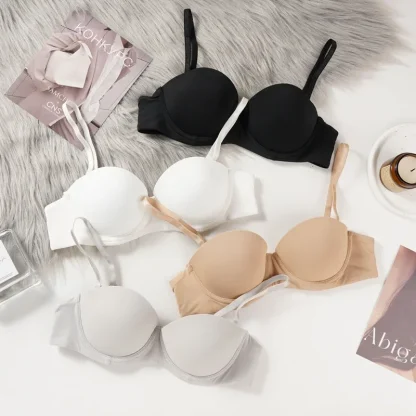 Solid Color Push Up Bra without Wires - Image 4