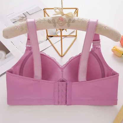 Lace Trim Bra with Wide Strap - Image 3