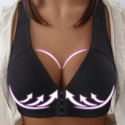 Wire Free Push Up Bra with V-neckline - Image 5