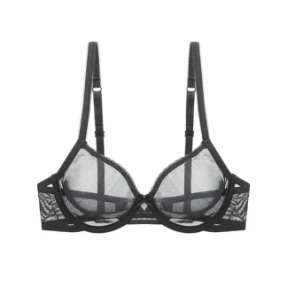 Ultra Thin Push Up Bra with Sheer Mesh