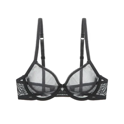 Ultra Thin Push Up Bra with Sheer Mesh