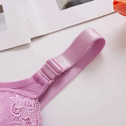 Lace Trim Bra with Wide Strap - Image 14