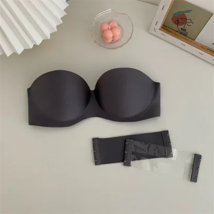 Strapless Non-Slip Bra with Solid Color - Image 5