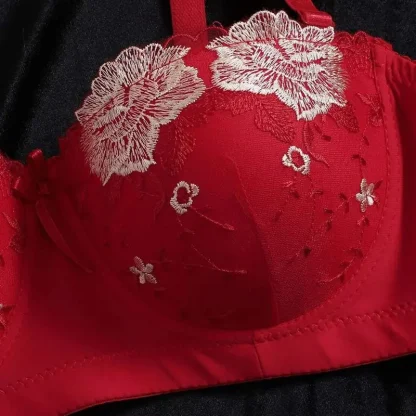 Chic Push Up Bra with Embroidered Floral - Image 5