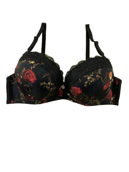 Underwire Push Up Bra with Floral Design - Image 14