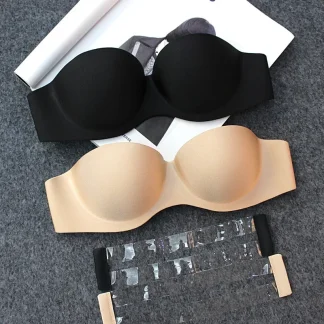 Simple Seamless Bra with Transparent Strap