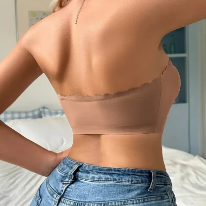 Scallop Edge Push Up Bra with Front Closure - Image 4
