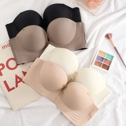 Versatile Solid Bra with Front Closure - Image 12