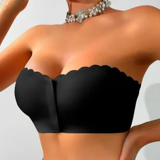 Scallop Edge Push Up Bra with Front Closure