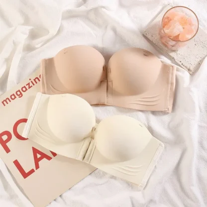 Versatile Solid Bra with Front Closure - Image 13