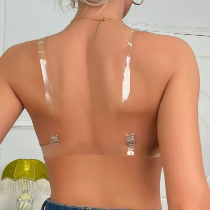 Front Closure Bra with Transparent Strap - Image 2