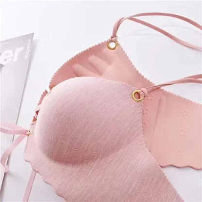 Multi Strap Push Up Bra with Lace-up - Image 8