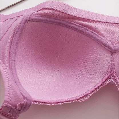 Lace Trim Bra with Wide Strap - Image 10