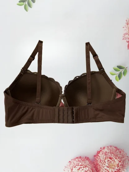 Underwire Push Up Bra with Floral Design - Image 2