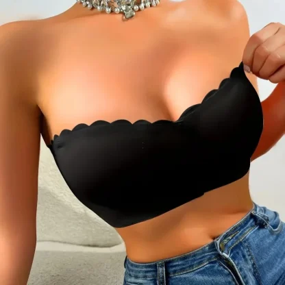 Scallop Edge Push Up Bra with Front Closure - Image 6