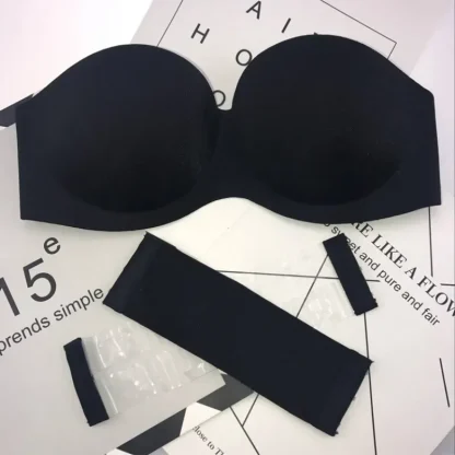 Simple Seamless Bra with Transparent Strap - Image 3