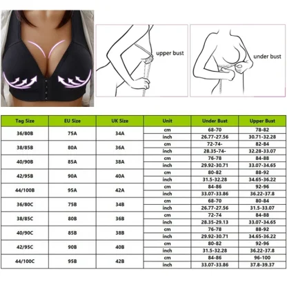 Wire Free Push Up Bra with V-neckline - Image 4