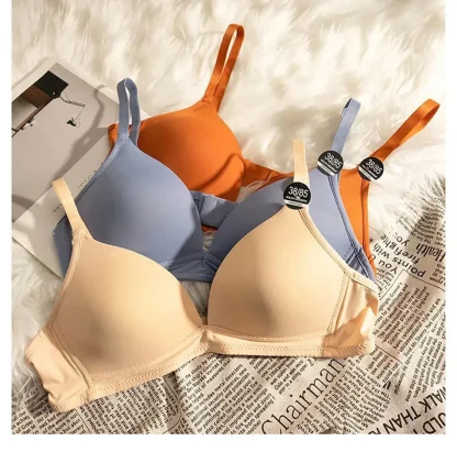Simple Bra with Deep V-neck Design - Image 6