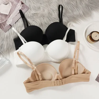 Solid Color Push Up Bra without Wires - Image 3