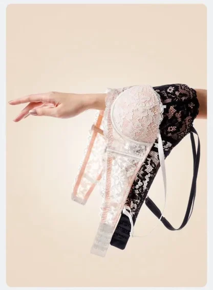 Seductive Push Up Bra with Floral Lace - Image 10