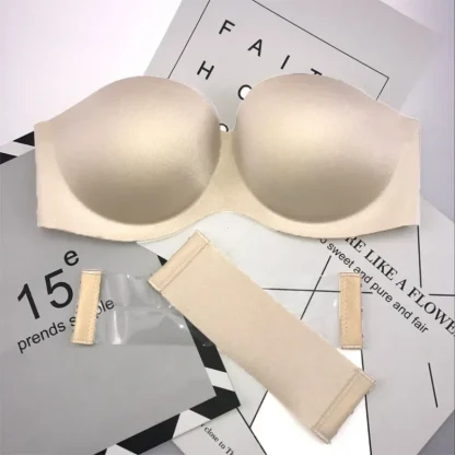 Simple Seamless Bra with Transparent Strap - Image 2