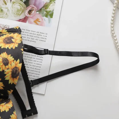 Floral Push Up Bra with Underwire - Image 5