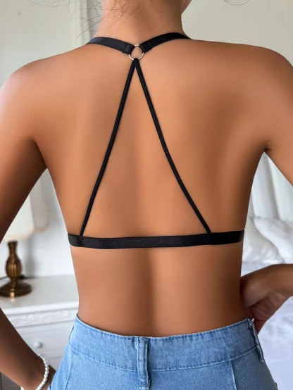 Chic Lace Push Up Bra with Front Closure - Image 3