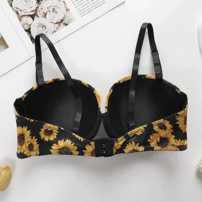 Floral Push Up Bra with Underwire - Image 2