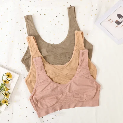 Comfy Plain Sports Bra without Pad - Image 2
