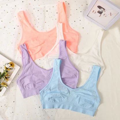 Comfy Plain Sports Bra without Pad - Image 7