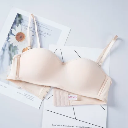 Detachable Strap Bra with Sweetheart Neckline - Image 8