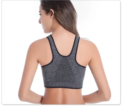 Wirefree Sports Bra with Front Zipper - Image 7