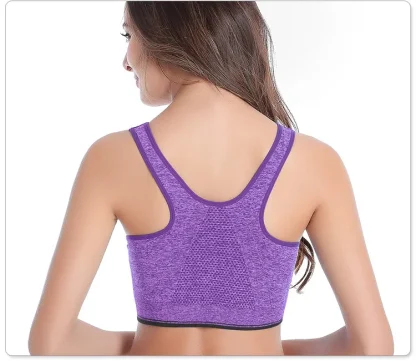 Wirefree Sports Bra with Front Zipper - Image 13