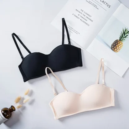 Detachable Strap Bra with Sweetheart Neckline - Image 3
