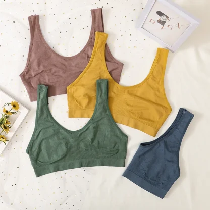Comfy Plain Sports Bra without Pad - Image 6