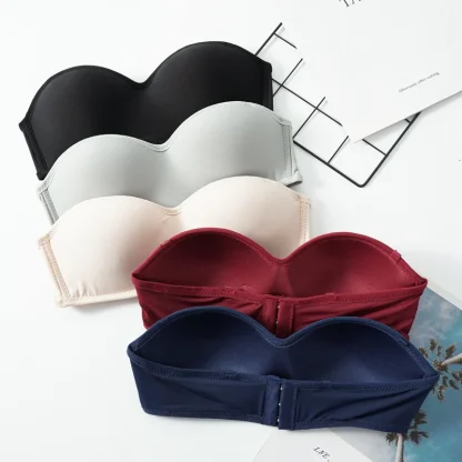 Detachable Strap Bra with Sweetheart Neckline - Image 2